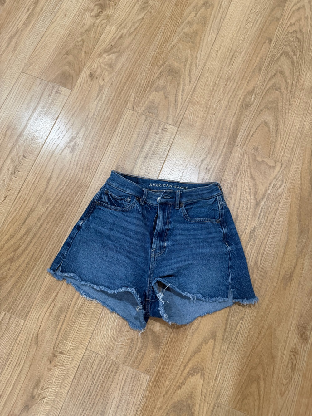 American Eagle Outfitters Dark Blue Denim Cutoff Shorts